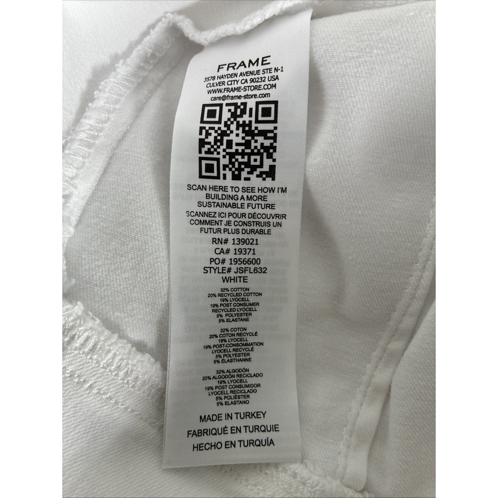 Frame Denim The Jetset White Flare Jean Women's White 1 - Picture 11 of 12